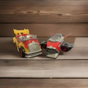 Paw Patrol Marshall Deluxe Vehicles Lot Mighty Pups Super Paws Jet Fire Truck